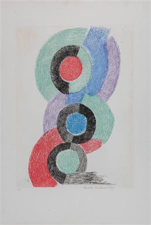 Sonia Delaunay (Odessa 1885 - Parigi 1979) “Rythmes colorés”, 1967 circa.