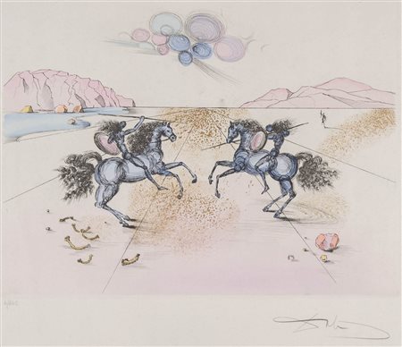 Salvador Dalí (Figueres 1904 - 1989), “Knightly combat chevalier”.