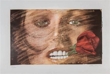 Mimmo Rotella (Catanzaro 1918 - Milano 2006), “La rosa”.
