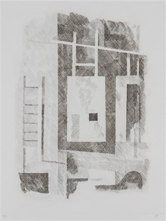 Giovanni Korompay (Venezia 1904 - Rovereto 1988), “Composizione”.