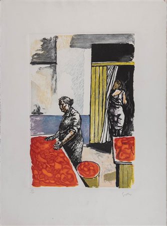 Renato Guttuso (Bagheria 1911 - Roma 1987), “Le signore”.