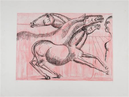 Bruno Cassinari (Piacenza 1912 - Milano 1992), “Cavallo”, 1981.