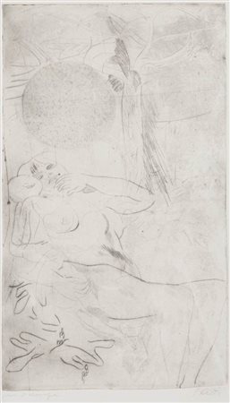 Bruno Saetti (Bologna 1902 - 1984), “Maternità”.