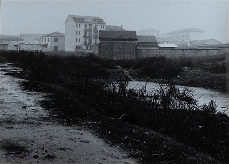 ERNESTO FANTOZZI Paesaggio milanese n.3, anni '60