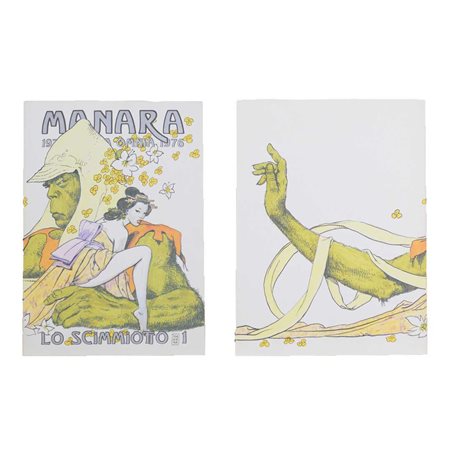 Milo Manara, Lotto di tre fascicoli composto da: Lo Scimmiotto 1, Lo Scimmiotto 2, Reclame