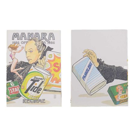 Milo Manara, Lotto di quattro fascicoli composto da: Lo Scimmiotto 1, Lo Scimmiotto 2, Reclame, Glamour 1