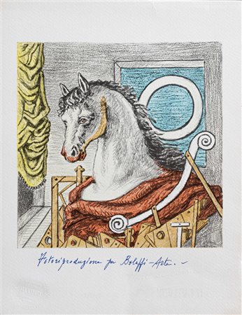 Giorgio De Chirico, Lettera 'O' eseguita per la serie 'L'ALFABETO DI BOLAFFIARTE'