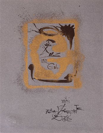 Salvador Dalì, Lettera 'G' eseguita per la serie 'L'ALFABETO DI BOLAFFIARTE'