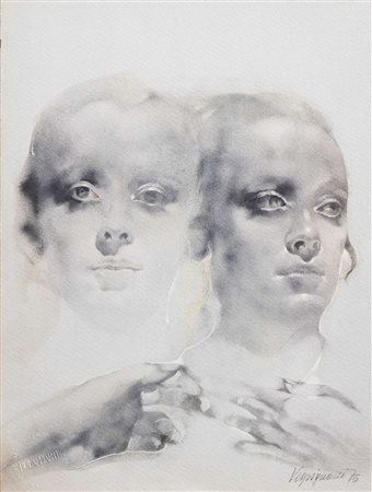 Renzo Vespignani, I Gemelli eseguita per la serie 'LO ZODIACO DI BOLAFFIARTE'