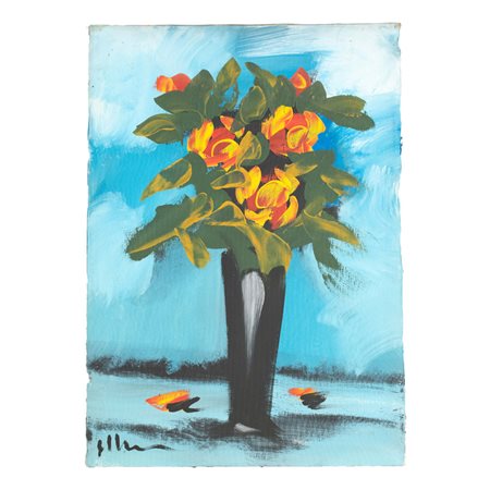 Studio di vaso con fiori