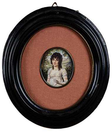 Miniatura con ritratto di dama