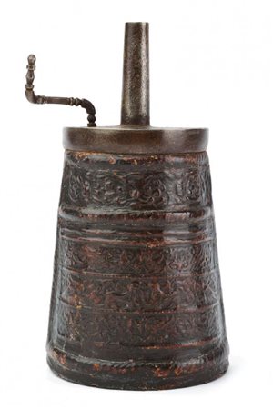 Elegante fiasca da polvere decorata in rilievo