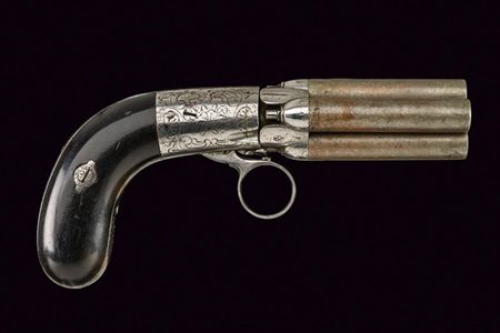 Pepperbox revolver a luminello a quattro colpi di Mariette