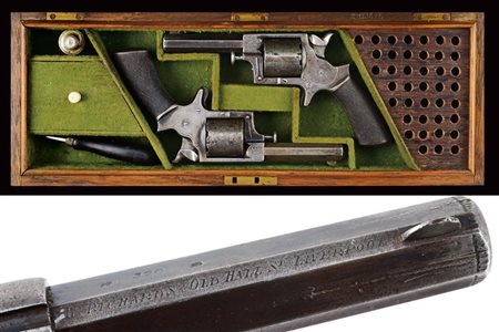 Raro paio revolver di Tranter mod. 2 percussione anulare in cassetta