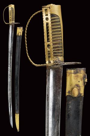 Sciabola da ufficiale di fanteria con elso tornante