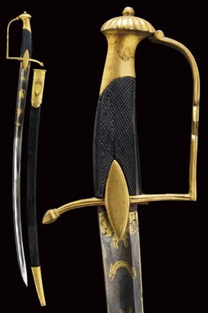 Sciabola da ufficiale dei volteggiatori o granatieri dei reggimenti di fanteria di linea