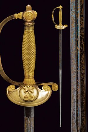 Spada da impiegato dal 1° al 4° secondo il regolamento del 1855