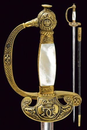 Spada da impiegato civile di primo grado, epoca Carlo III (1849 - 1854)