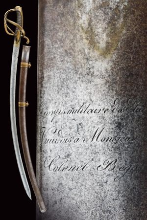 Bella sciabola da ufficiale appartenuta al Tenente-colonnello Louis Begos