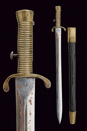 Rara baionetta per carabina Mod. 1843