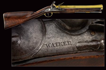 Trombone a pietra focaia da marina firmato Walker