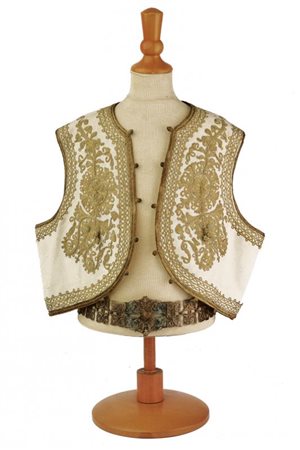 Gilet con cintura in argento