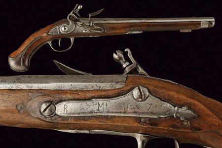 Rara pistola Mod. 1743 per Garde du Corps du Roi di Pentel Freres