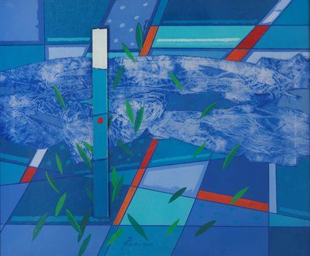 Raffaele Ferrero (Molfetta, 1953) Forme Olio e collage su tela cm 50x60 e cm 60x70