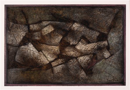 Salvatore Provino   (Bagheria, 1943 - ) 
Composizione 
Olio su carta cm 40x60 e cm 55x74