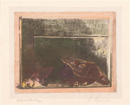 Luigi Bartolini   (Cupramontana, 1892 - Roma, 1963) 
Farfalle 
Acquaforte cm 26x32 e cm 45x50 