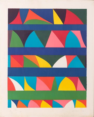 Piero Dorazio   (Roma, 1927 - Perugia, 2005) 
Composizione 
Litografia 76x62 cm e 82x67 cm