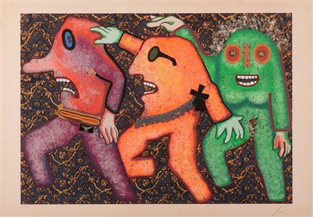 Enrico Baj   (Milano, 1924 - Vergiate, 2003) 
Generali senza medaglie 
Xerigrafia su carta 70x100 cm e 80x110 cm