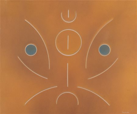 Stanley Tomshinsky  (New York, 1935 - Milano, 2004) 
Lion 1973
Acrilico su tela cm 50x60