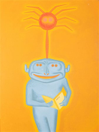 Tommado Lisanti  (Matera, 1956 - ) 
Arte 1989
Smalto su tela cm 200x150 