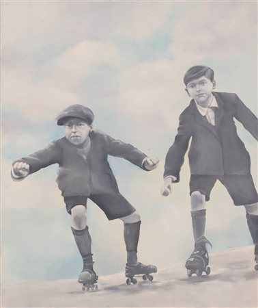 Gian Marco Montesano  (1949 - ) 
Le competizioni di Farinello 2003
Acrilico su tela cm 120x100