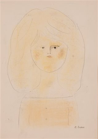 Antonio Bueno  (Berlino, 21/07/1918 - Fiesole, 26/09/1984) 
Luigino 1968
Tecnica mista su carta cm 33x23 e cm 51x41