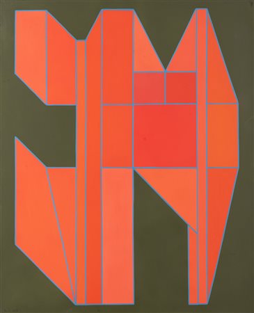 Achille Perilli  (Roma, 1927 - ) 
La caduta 2007
Mista su tela 100x81 cm e 106x87 cm