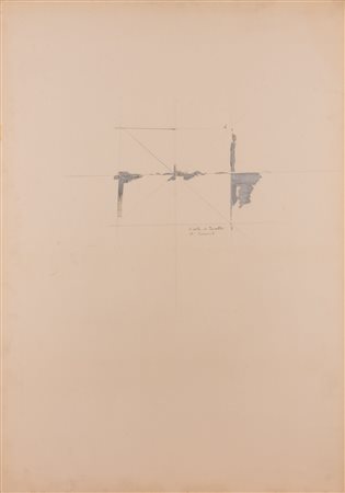 Giosetta Fioroni  (Roma, 1932 - ) 
L'isola di Torcello al tramonto 1971
Matita e smalto su cartoncino cm 100x70