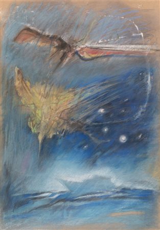 Giosetta Fioroni  (Roma, 1932 - ) 
Il vascello 1992
Mista su carta  cm 72x51