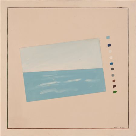 Franco Angeli  (Roma, 1935 - Roma, 1988) Senza titolo metà anni settantaSmalto su tela cm 100x100