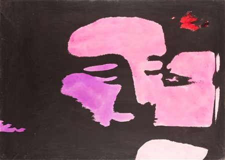 Mario Schifano  (Homs, 20/09/1934 - Roma, 26/01/1998) 
I maestri del Novecento 1971-1972
Smalto su tela emulsionata cm 115x160