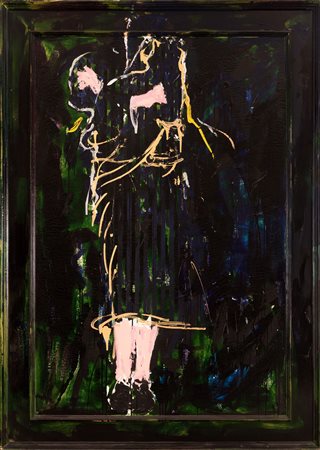 Mario Schifano  (Homs, 20/09/1934 - Roma, 26/01/1998) 
MILANO: Corso Sempione 1984
Acrilico su tela cm 210x150