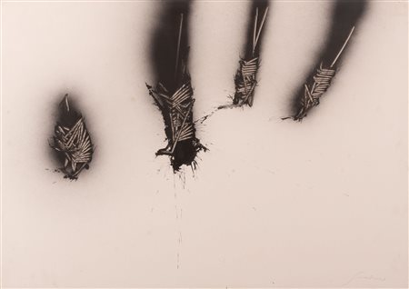 Emilio Scanavino  (Genova, 1922 - Milano, 1986) 
Acrilico 36 1978
Acrilico su cartone 68x96 cm e 83x 111 cm