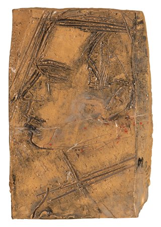 Maria Lai  (Ulassai, 1919 - Cardedu, 2013) 
Ritratto Giorgio Cuzzeri 1959 1959
bassorilievo in terracotta 28x19x2 cm