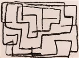 Jannis Kounellis  (Il Pireo, 1936 - Roma, 2017) 
Senza titolo 
Catrame su carta cm 56,5x76