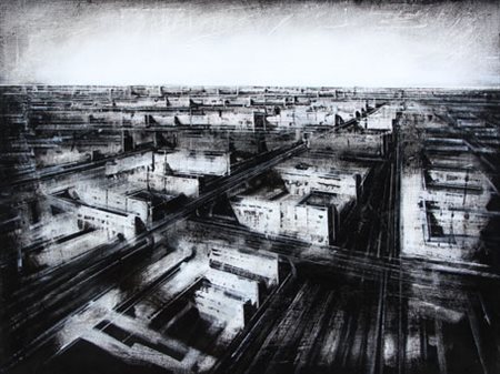 GUAITAMACCHI Jonathan (Londra 01/01/1961) Fuga 1, 2002 olio su carta intelata...