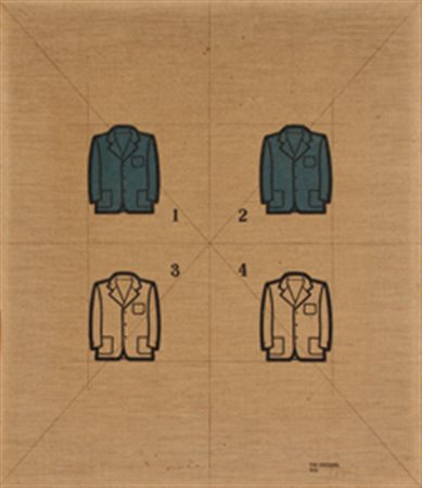STEFANONI Tino (Lecco 06/07/1937) Le giacche, 1979 olio su tela cm. 95 X 80...