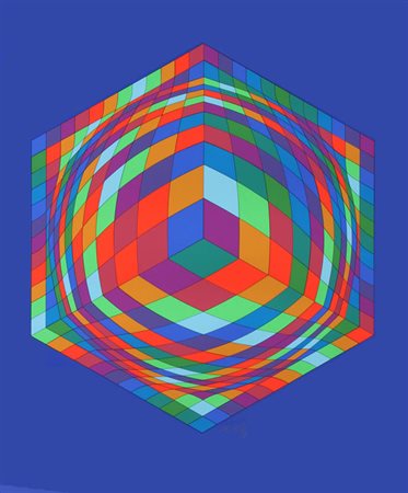 VASARELY Victor (Pécs 09/04/1908 - Parigi 15/03/1997) Senza titolo litografia...