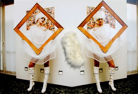 VEGAS Paolo Cloning Irina Frame, 2012 collage su stampa lambda montato su...