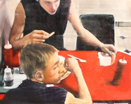 GALLIANO Daniele (Pinerolo, 1961 01/01/1961) Mangiatori di patate, 2001 olio...